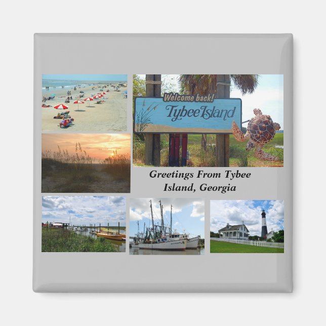 View of Tybee Island, Georgia Magnet (Front)