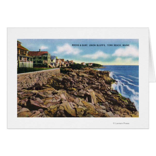 View of Union Bluffs Rocks and Surf at York (Front Horizontal)