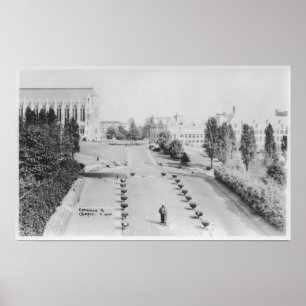 View of University of WA Campus Entrance Poster