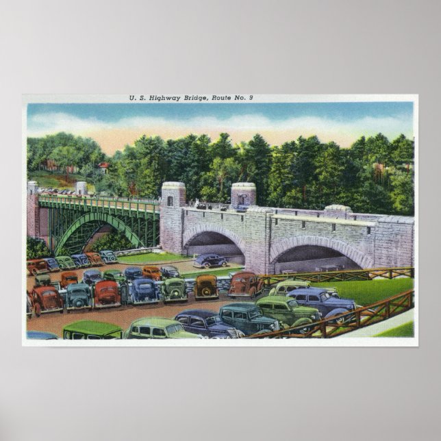 View of US Hwy Route 9 Bridge Poster (Front)