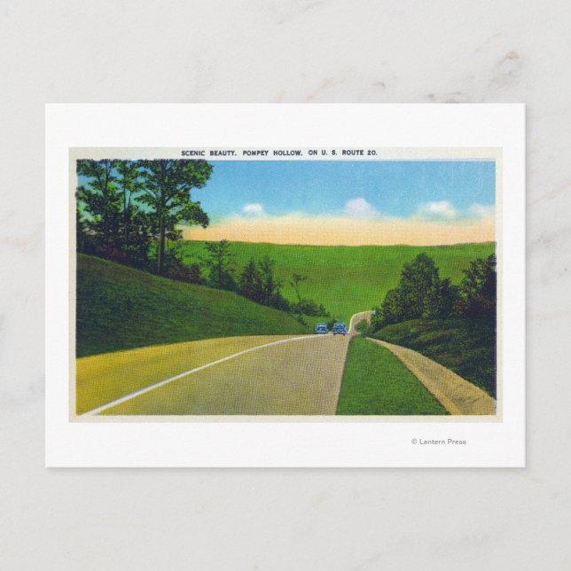 View of US Route 20 Postcard (Front)