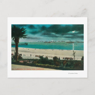 View of US Warships in the OceanSanta Cruz, CA Postcard