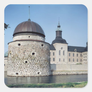 View of Vadstena Castle, built in 1545 Square Sticker
