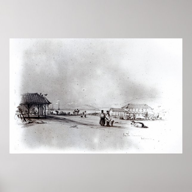 View of Valparaiso, 1834 Poster (Front)