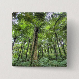 View of vegetation in Bali Botanical Gardens, 15 Cm Square Badge