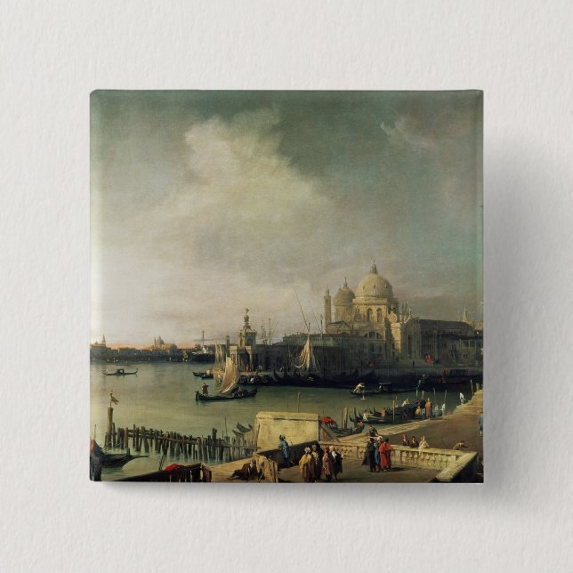 View of Venice 15 Cm Square Badge (Front)