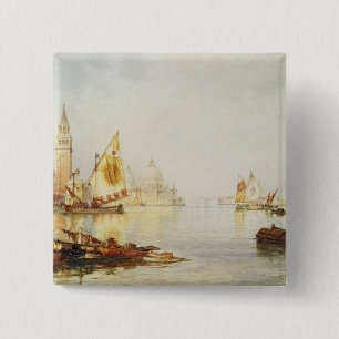 View of Venice 15 Cm Square Badge