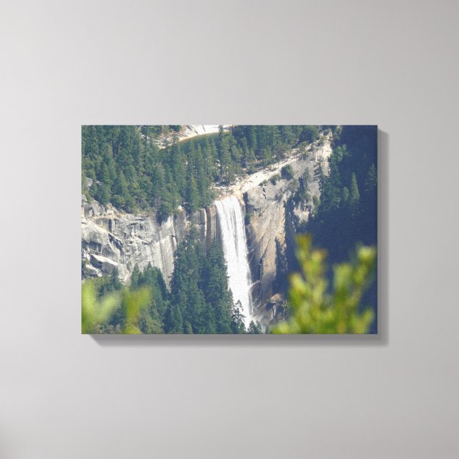 View of Vernal Falls from Glacier Point, CA Canvas Print (Front)
