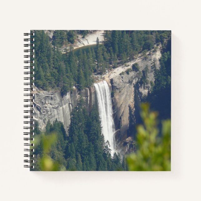 View of Vernal Falls from Glacier Point, CA Notebook (Front)