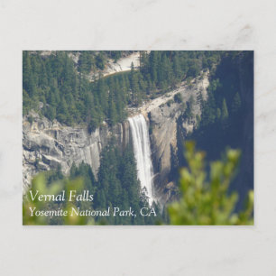 View of Vernal Falls from Glacier Point, CA Postcard