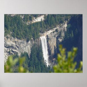 View of Vernal Falls from Glacier Point, CA Poster