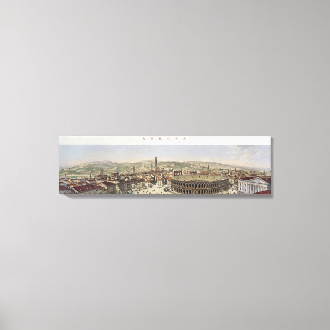 View of Verona, engraved by L. Cherbuin (colour en Canvas Print (Front)