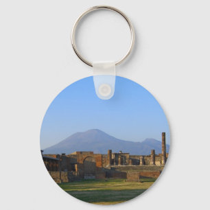 View Of Vesuvius Over The Ruins Of Pompeii Key Ring