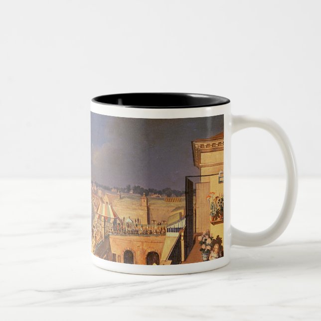 View of Vienna, 1819 (oil on canvas) Two-Tone Coffee Mug (Right)