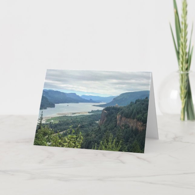 VIew of Vista House, Oregon Card (Front)