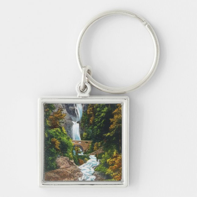 View of Wah-Kee-Na Falls Key Ring (Front)