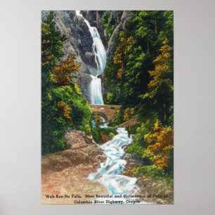 View of Wah-Kee-Na Falls Poster