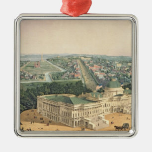 View of Washington, pub. by E. Sachse & Co., 1852 Metal Tree Decoration