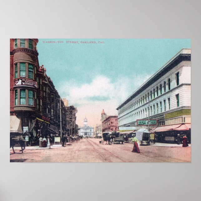 View of Washington StreetOakland, CA Poster (Front)