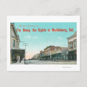 View of West StreetHealdsburg, CA Postcard