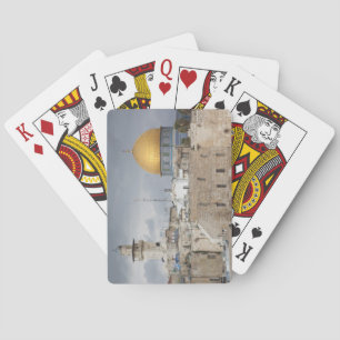 View of Western Wall Plaza, late afternoon 2 Playing Cards