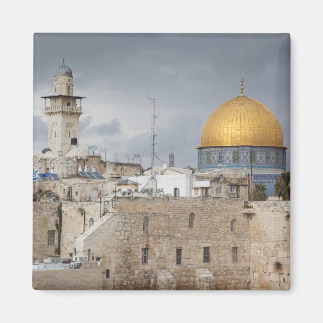 View of Western Wall Plaza, late afternoon Magnet (Front)