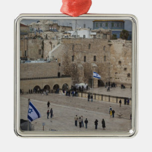 View of Western Wall Plaza, late afternoon Metal Tree Decoration