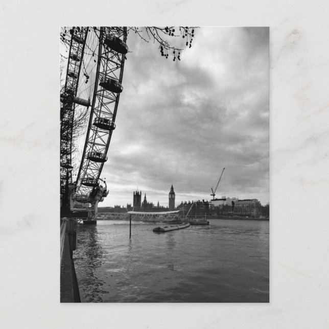 View of Westminster, London UK Postcard (Front)