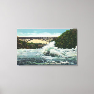View of Whirlpool Rapids Bridge and Whirlpool Canvas Print