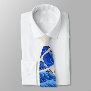 View of whirlpools by Utagawa Hiroshige Tie
