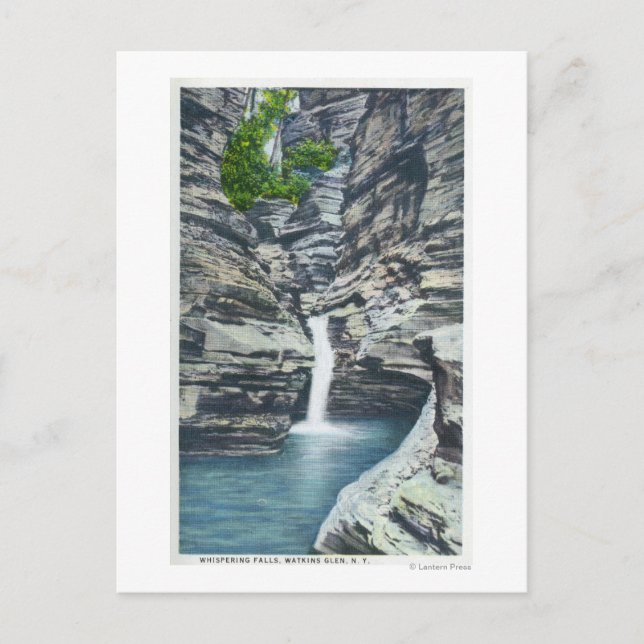 View of Whispering Falls Postcard (Front)
