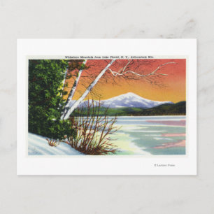 View of Whiteface Mountain from the Lake in Postcard