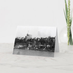View of Windsor Castle, across the River Thames Card