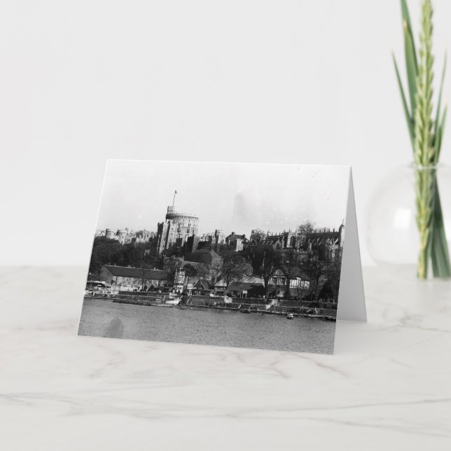 View of Windsor Castle, across the River Thames Card (Front)