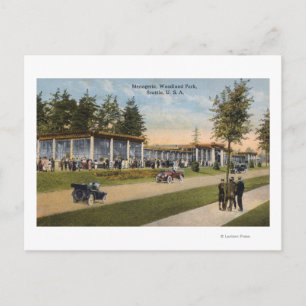 View of Woodland Park Menagerie Postcard