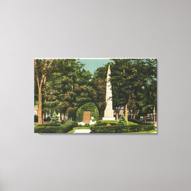 View of World War, Revolutionary War Memorials Canvas Print (Front)