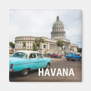 View on a building of Capitol in Havana, Cuba Magnet