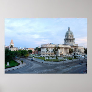 View on a building of Capitol in Havana, Cuba Poster