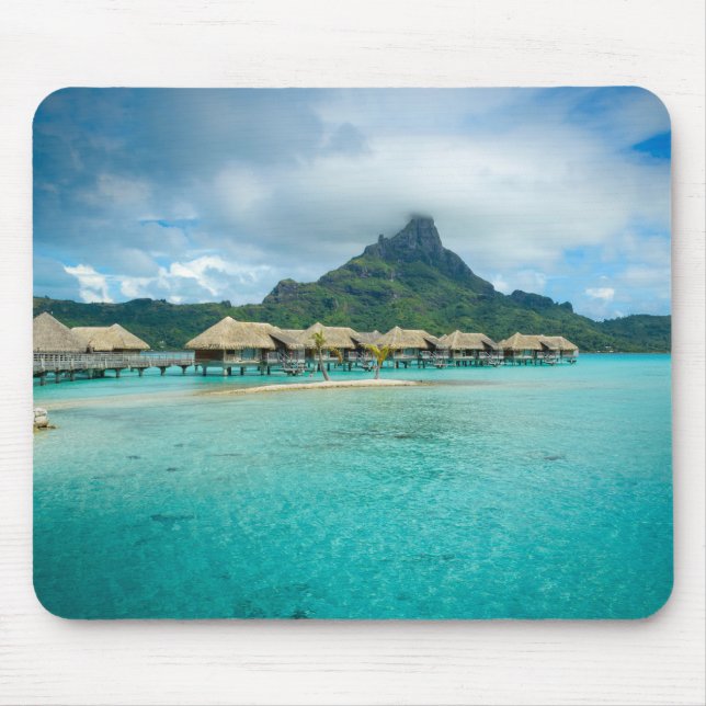 View on Bora Bora island mousepad (Front)
