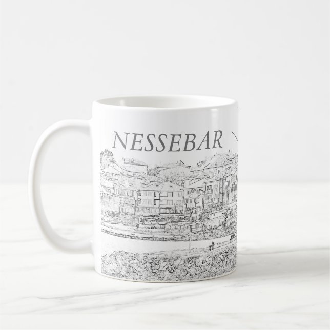View on Old Town of Nessebar Coffee Mug (Left)