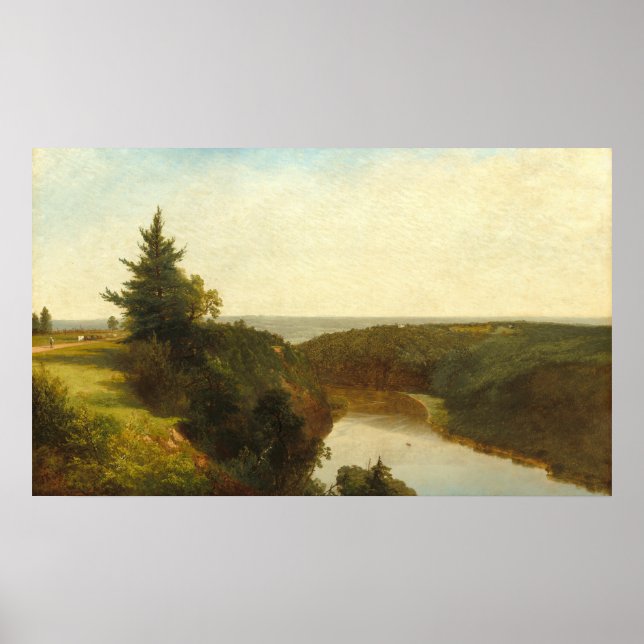 View on the Genesee - John Kensett Fine Art Poster (Front)