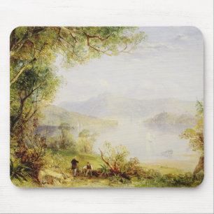 View on the Hudson River, c.1840-45 (oil on panel) Mouse Mat