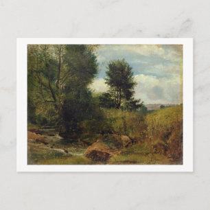 View on the River Sid, near Sidmouth, c.1852 (oil Postcard