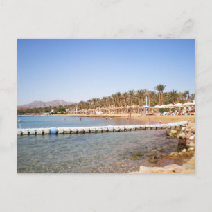 View on the sandy beach Terrazzina Postcard