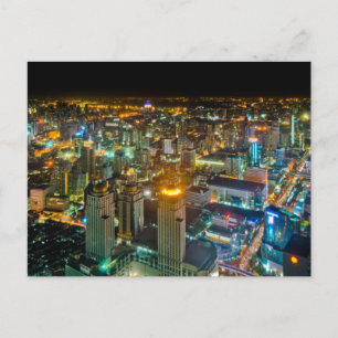 View over Bangkok at night from Baiyoke Tower II Postcard