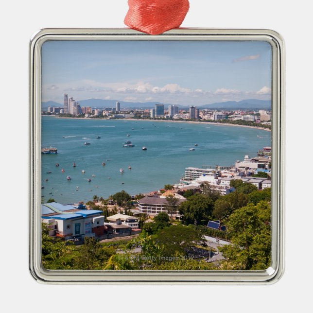 View over Pattaya bay. Metal Tree Decoration (Front)