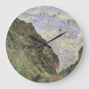 View Over the Sea by Claude Monet Large Clock