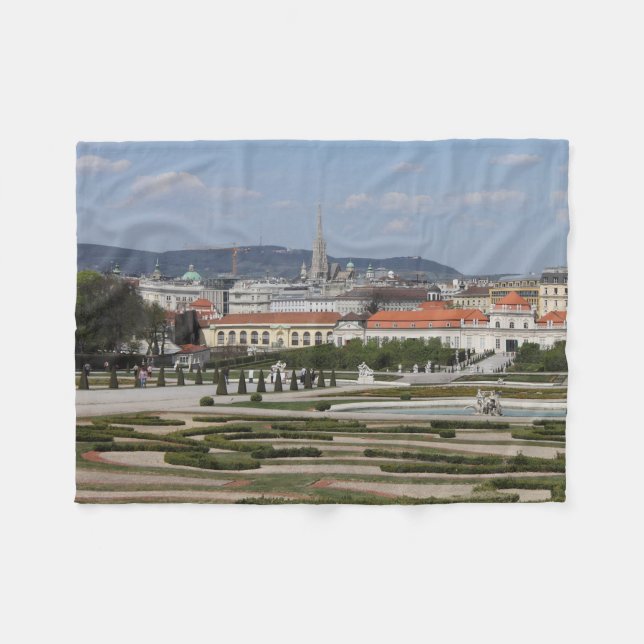 View Over Vienna Austria Fleece Blanket (Front (Horizontal))