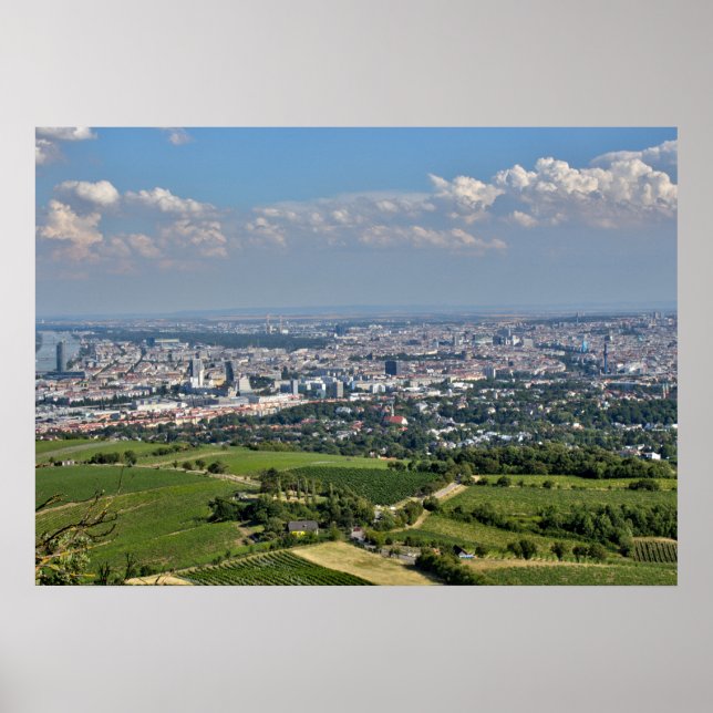 View Over Vienna From Kahlenberg Poster (Front)