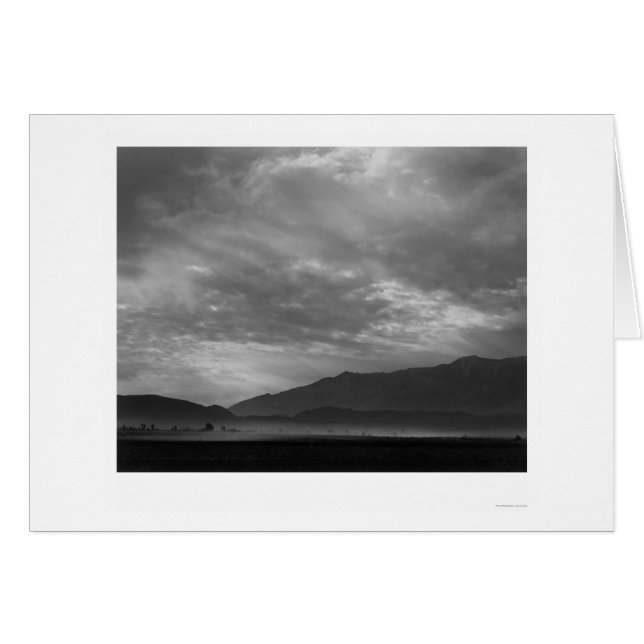 View SW Over Manzanar, Dust Storm 1943 (Front Horizontal)